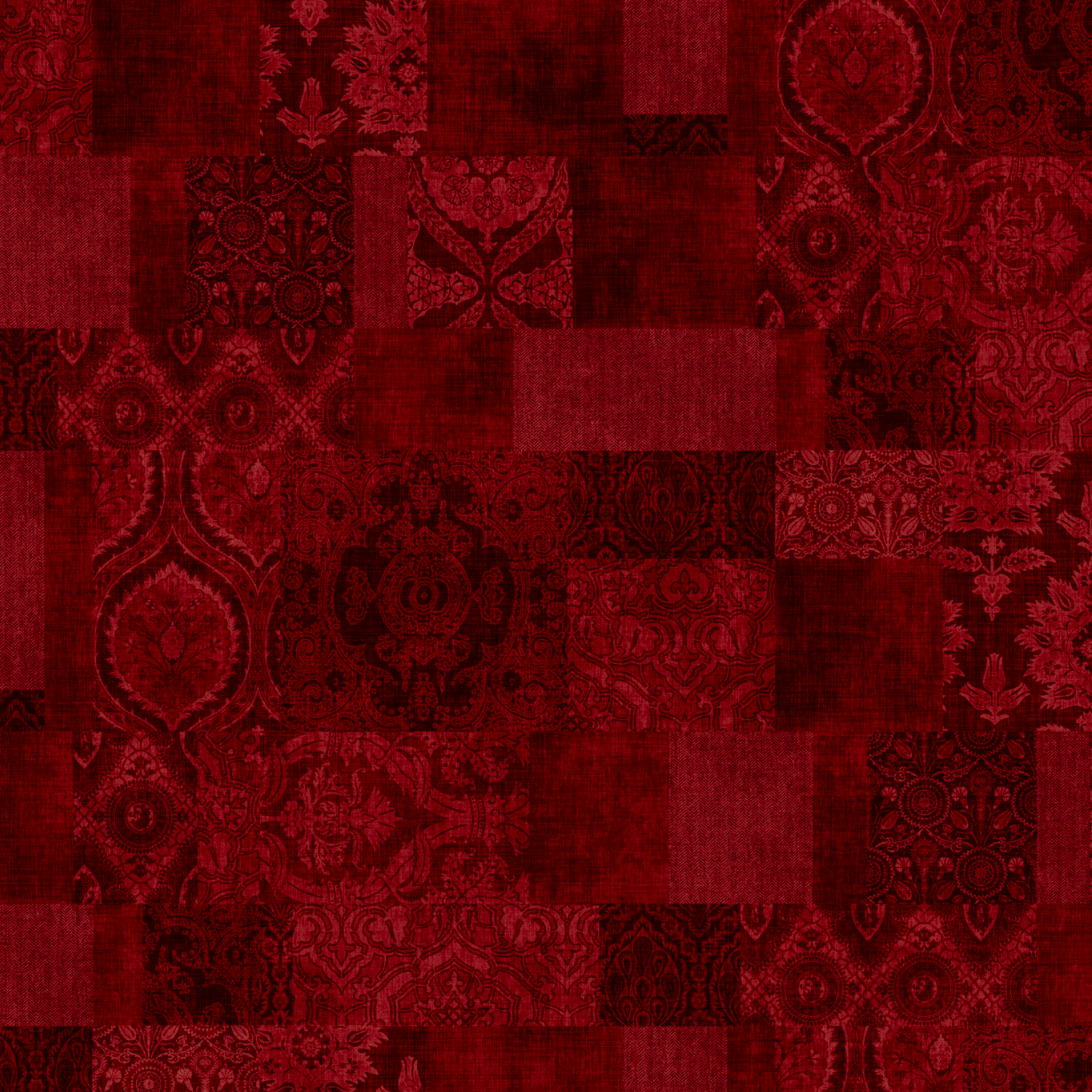 Patchwork red